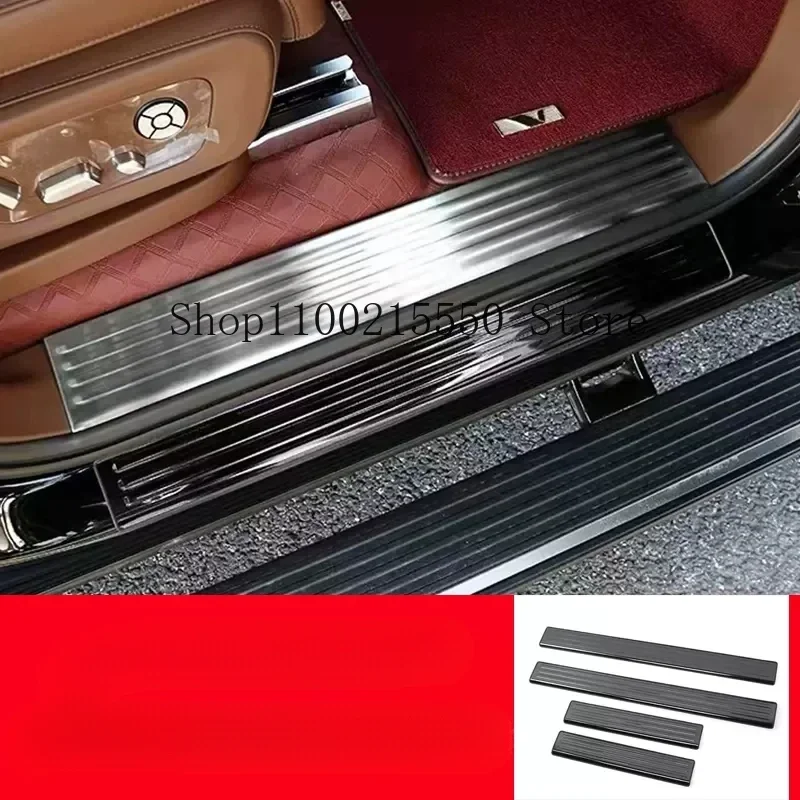 Stainless Steel Door Sill Strip Welcome Foot pedal Interior Decoration Parts For Tank 700 Hi4-T 2024 Car Styling Accessories