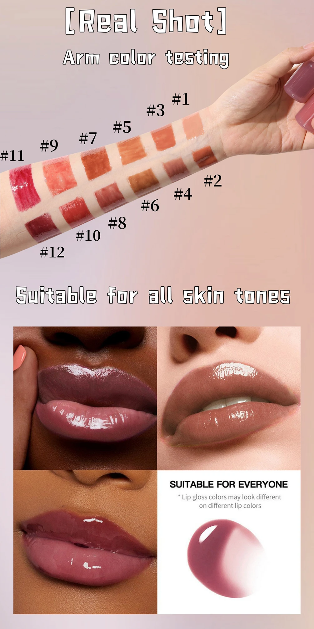 プライベートブランド 8色 リップグロス カスタムロゴ 防水 ノンスティック 保湿 シャイニー ハイドレーティング レッドブラウン バター メイクアップ 卸売