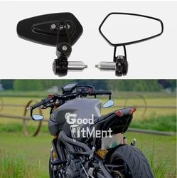 1Pair Motorcycle Handle Bar End Mirror For Yamaha MT09 MT03 MT125 900 Tracer Motorcycle Side Mirrors Replacement Parts