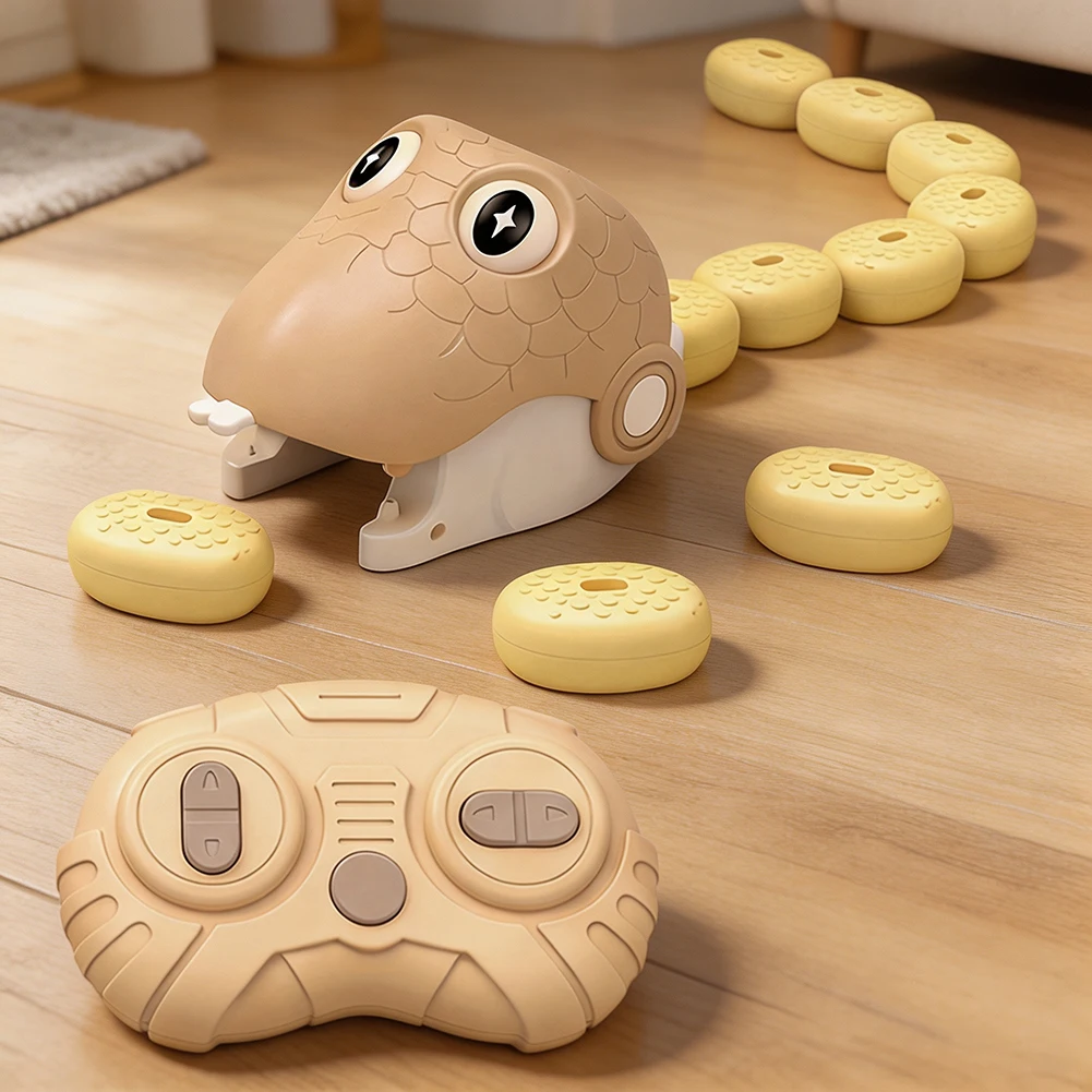 Remote Control Snake Toy For Kids Magnetic Snake Game Toy Eating Itself With Modulars Blocks Stem Learning Toy