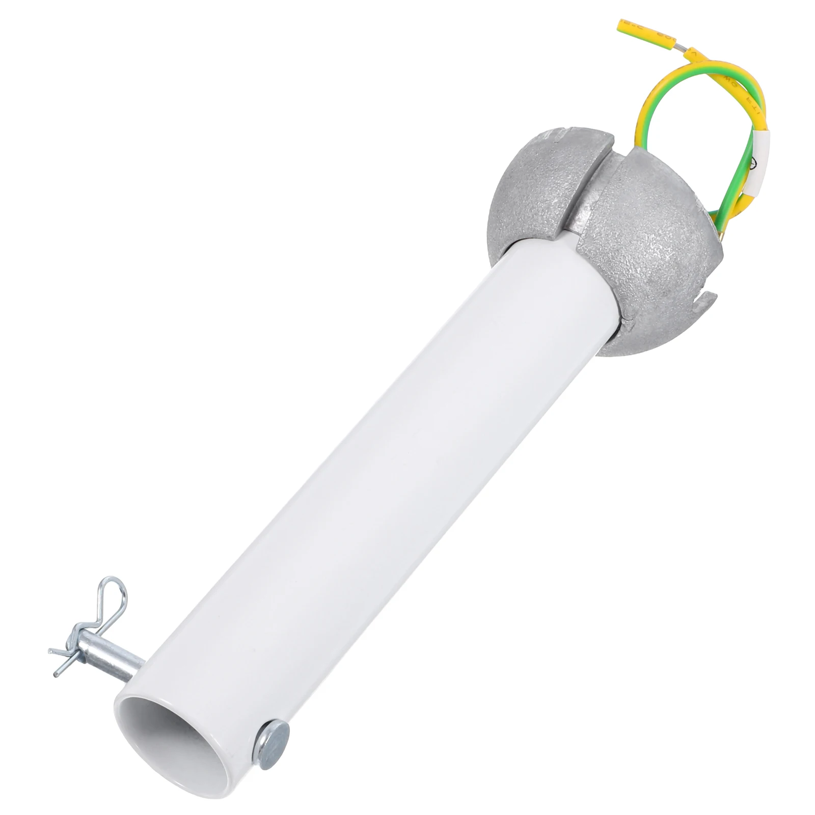 Picture 4: Ceiling Fan Long Pipe Downrod Universal Tube White Metal Hooks Hanging Extended Design Sturdy Rod High Strength Material