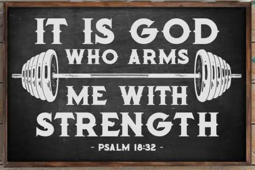 Retro Metal Tin Sign 8 X 12 Inches Gym Gymer Fitness Weightlifting It is God ... sign