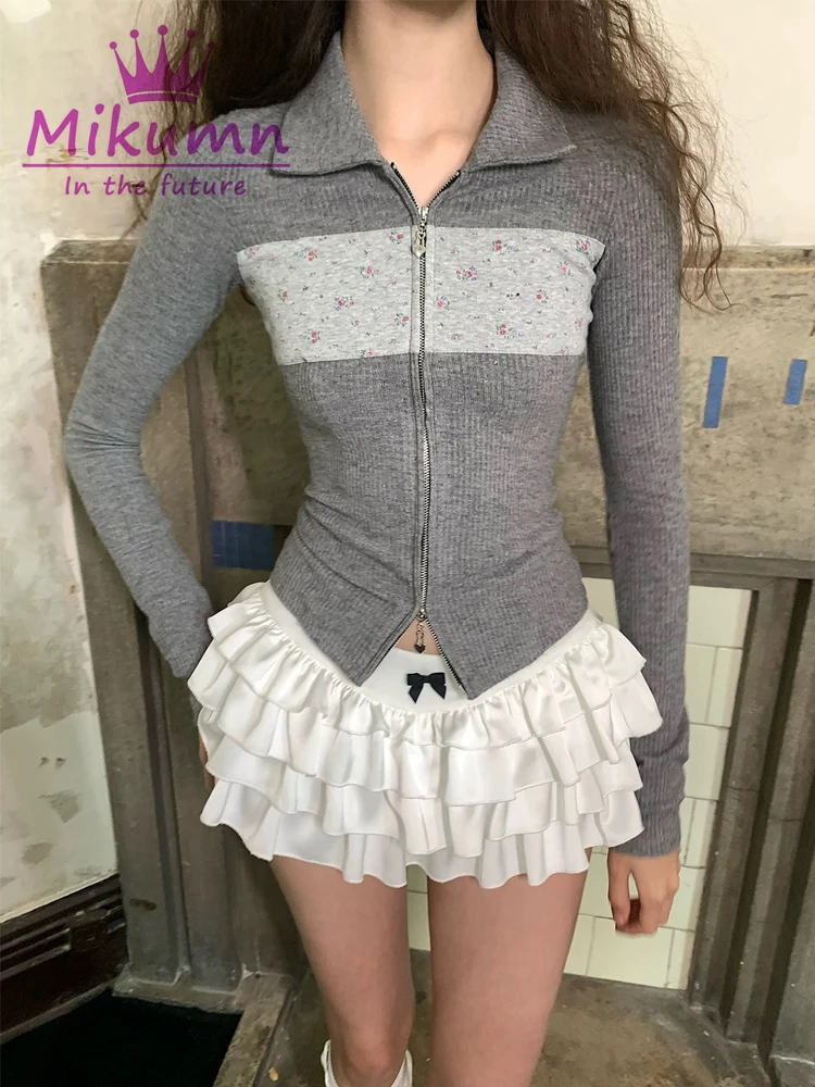 Harajuku Women Kawaii White Pink Black Cute Bow Ruffles Cake Mini Skirt Y2k Grunge Aesthetics Elastic Low Waist Pleated Skirt