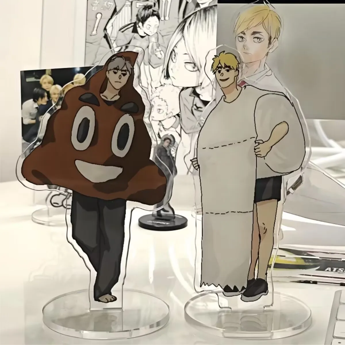 自作の「ハイキュー!!」と同じスタイル。 アクリル製スタンドサイン、卓上装飾、抽象的な手作り、安価な装飾