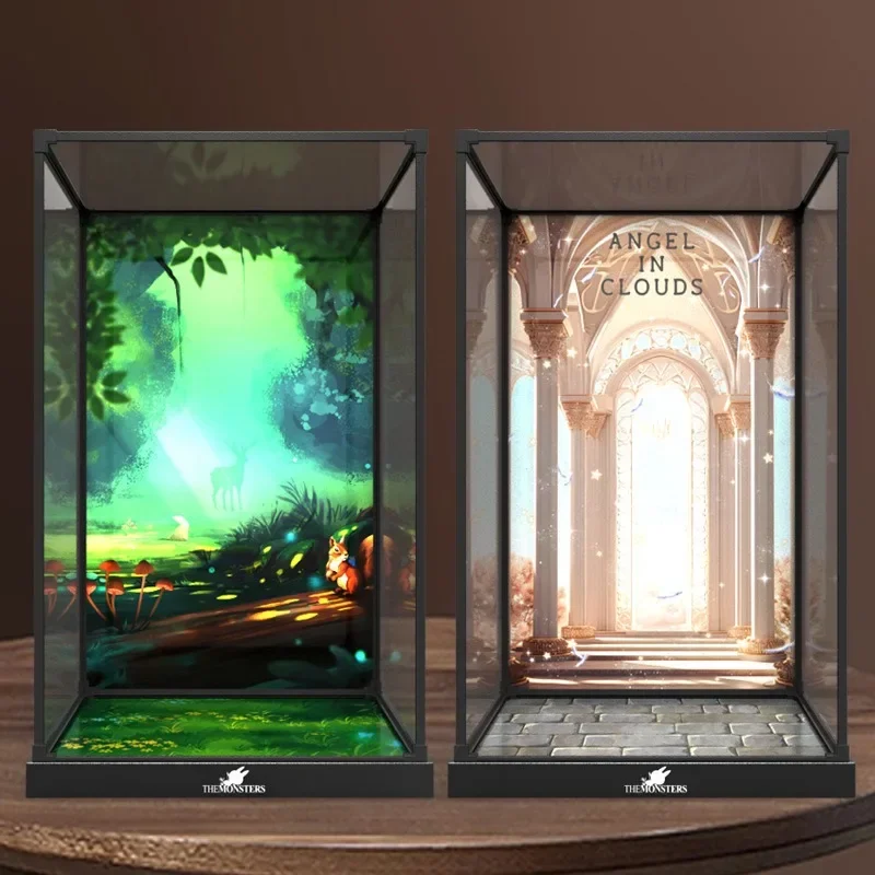Applicable POP MART labubu doll, one-piece alloy frame storage box