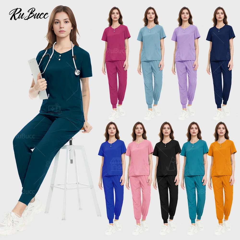 

Nurse Uniform Women Hospital Doctor Medical Sweatshirt Nursing Jogger Pants Unisex Dentistry Uniform Beauty SPA Work Clothes New