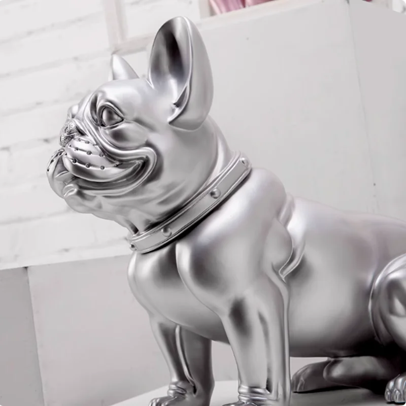 Bulldog Model Ornament Living Room Home Decoration PVC French Fighting Dog Statue Pet Shop Window Display Shoot Sculpture