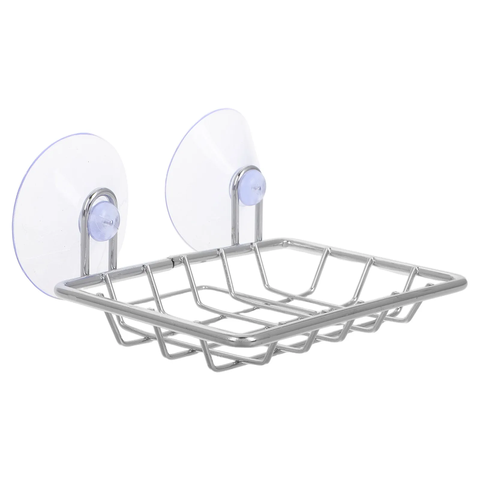 Creative Metal Sponge Drain Rack Stainless Steel Suction Cup Design Kitchen Bathroom Storage Rack for Sponges Brushes Cleaning