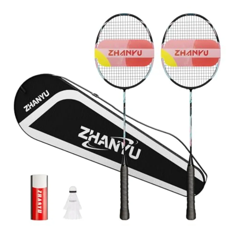 

Badminton Rackets, Badminton Racket Set, Both Offensive and Defensive, Composite Carbon Ultra Light 82g Professional Training R