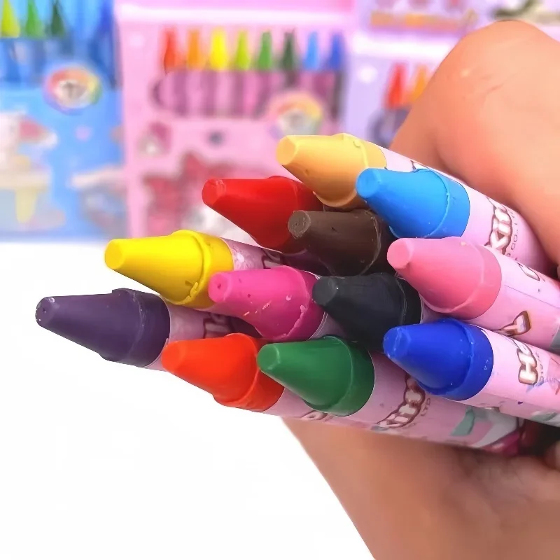 Sanrio 12-color color pens cartoon cute children's painting high-looking graffiti pens non-toxic easy to color coloring brushes