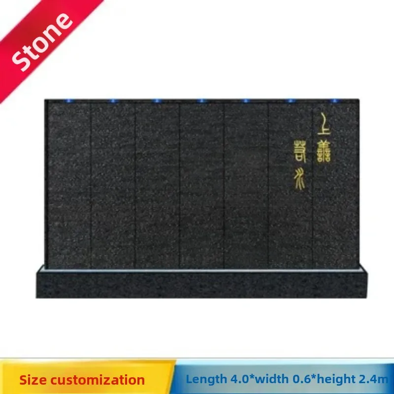YY- Stone Water Curtain Wall Water Wall Villa Courtyard Water Feature Design and Construction Garden Finished Landscape