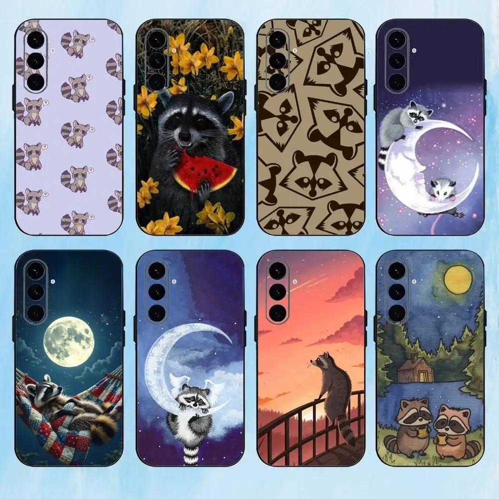 

C-Canvas R-Raccoons Cute Phone Case For Samsung Galaxy A73,A72,A71,A70,A53,A52,A51,Others Soft Black Cover