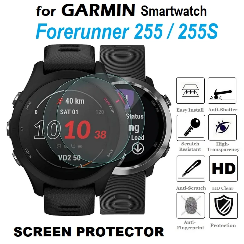 Relógio inteligente protetor de tela para garmin precursor 255/precursor 255s, película protetora de vidro temperado, 5pcs