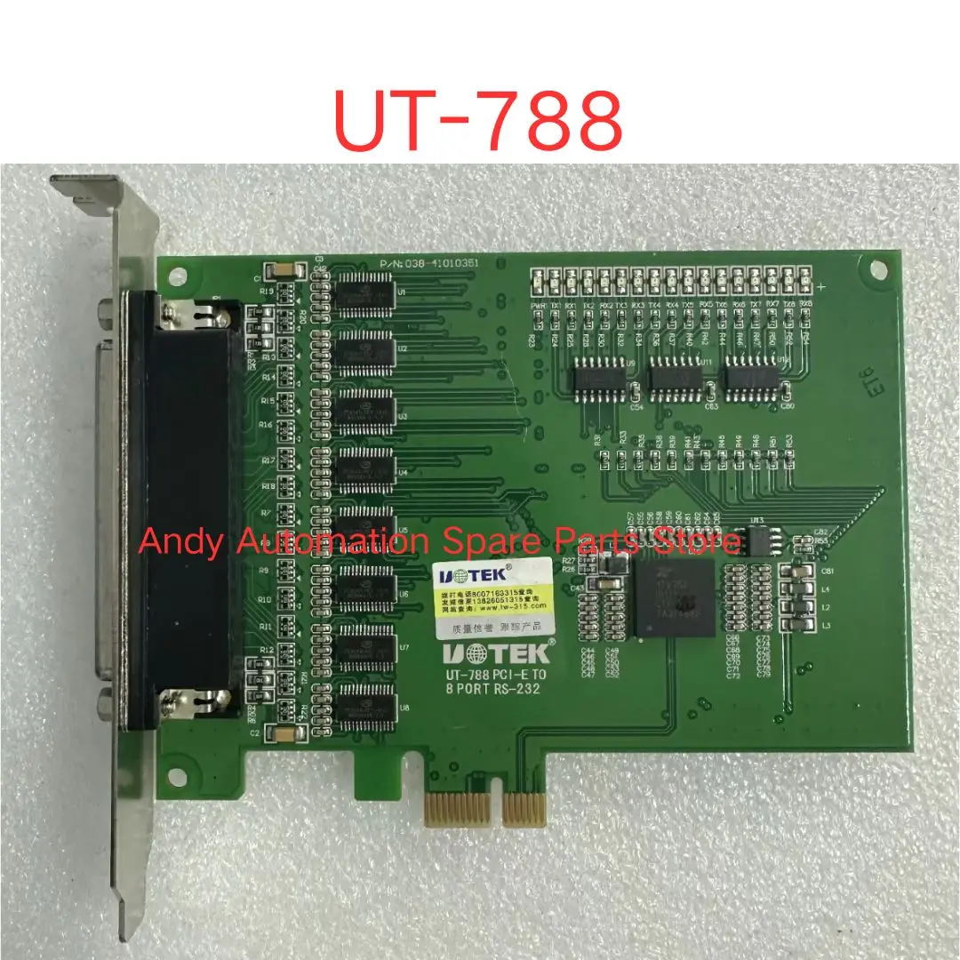 

Second-hand UT-788 PCI-E to 8-port RS485/42 Multi serial port expansion card industrial grade card