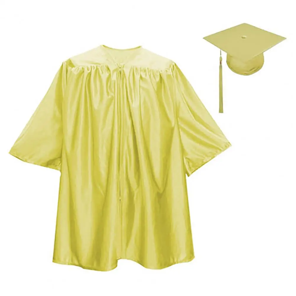 Ensemble de robe de graduation pour enfants, casquette, pompon, école primaire, étudiant, uniforme scolaire, maternelle, photographie pour garçons et filles