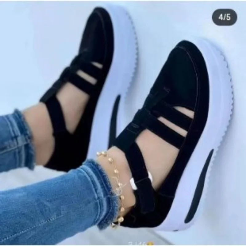 2024 Summer Wedges Shoes for Women Open Toe Beach Female Sandals Multicolor Slingback Sandals Platform Ladies Sandals Plus Size