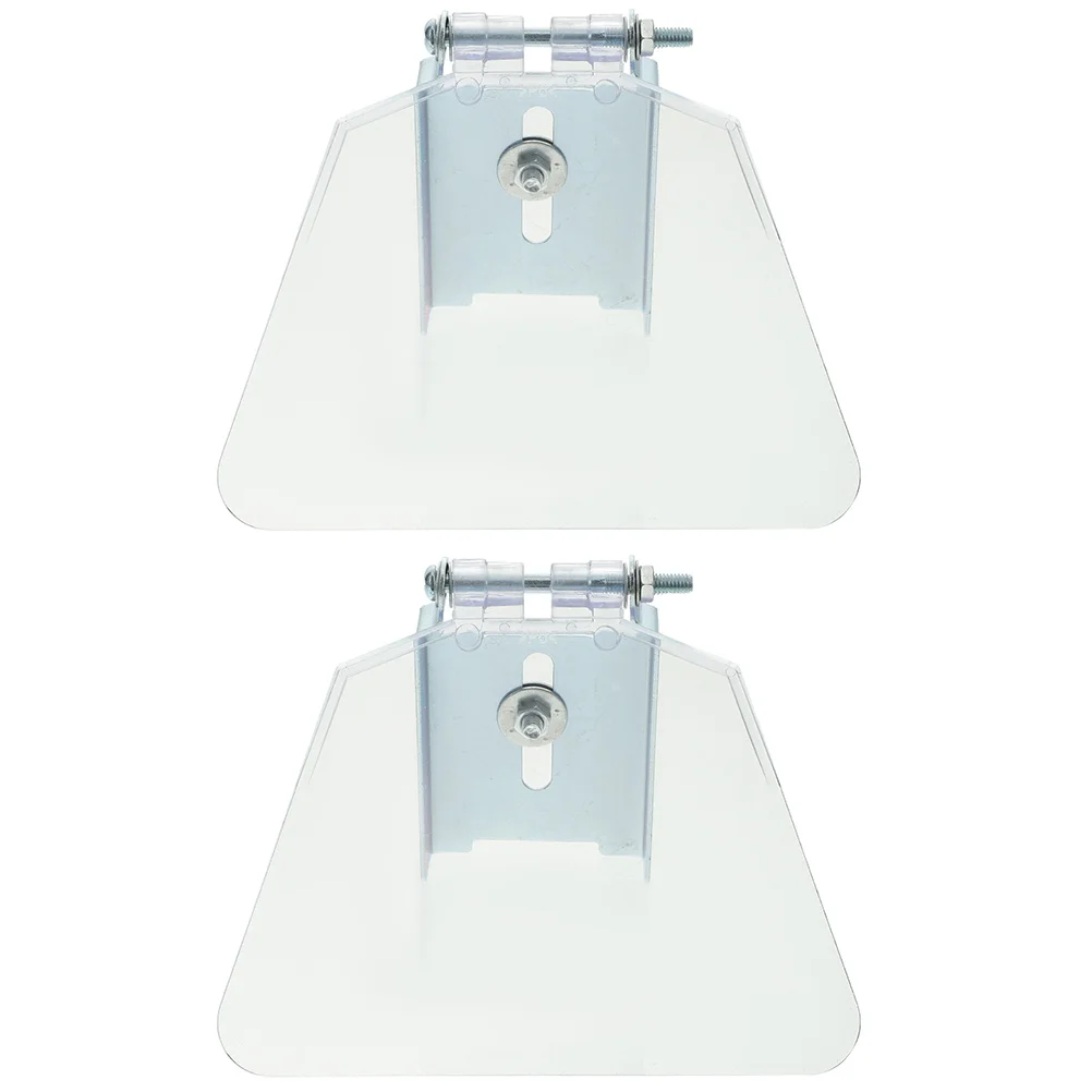 2 Pcs Grinder Guard Stainless Steel Bench Cover Eye Accessories Shield Angle Abs Work