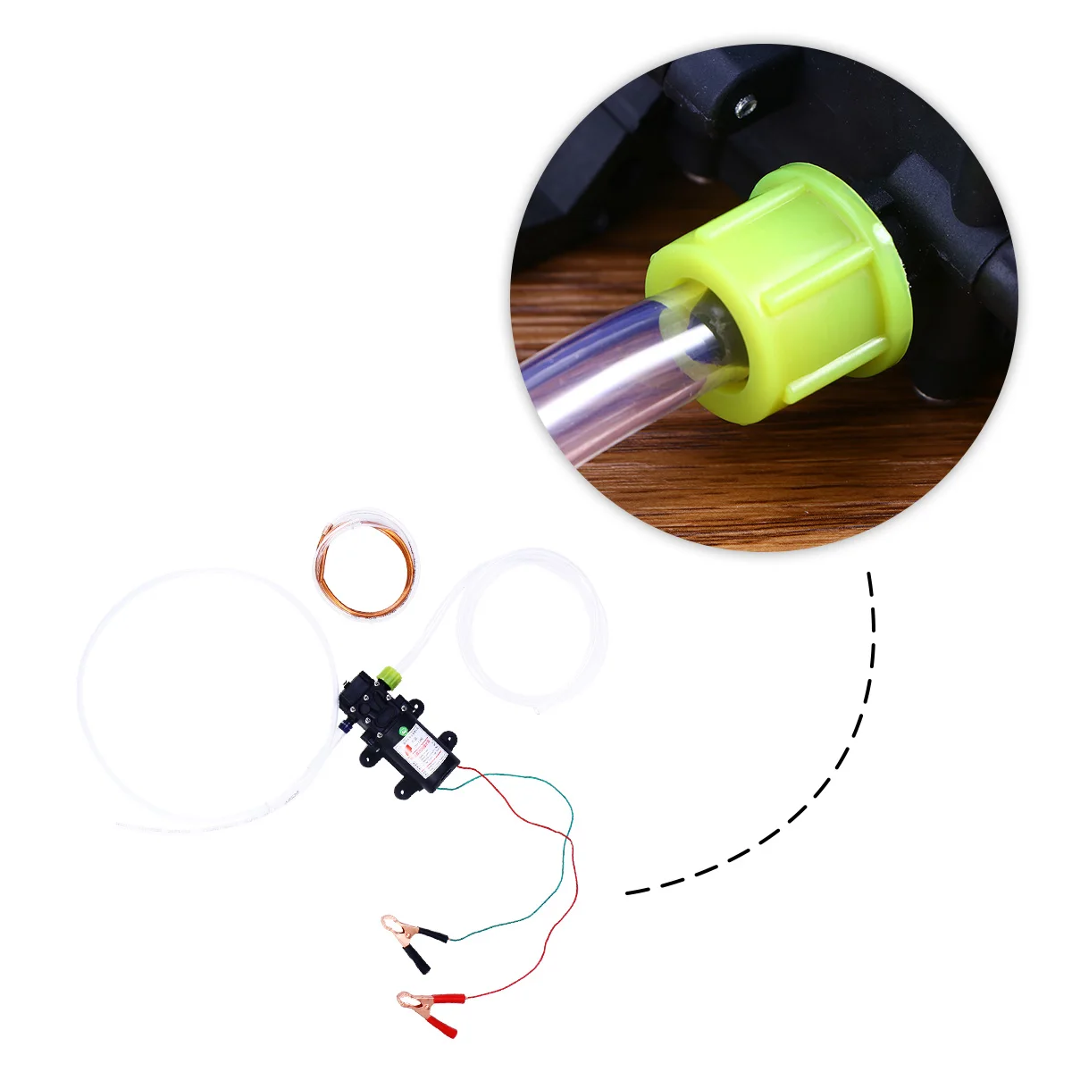 

60W Oil Pump Set Submersible Liquid Transfer Vehicle Refueling 12V Pump Hydraulic Press Extractor Fuel Gasoline