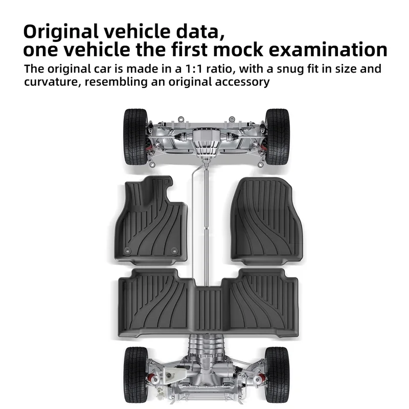 Left Drive Use for Subaru Solterra for Toyota BZ4X 2023-2025 TPE Car Floor Mats Cargo Liner Trunk Backrest Pad Waterproof