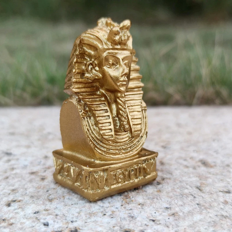 Ancient Egyptian Pharaoh Tutankhamun Resin Statue Ornament Home Room Decoration Mini Pharaoh Sculpture Tourist Souvenir Gift