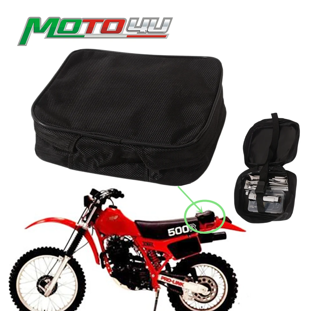 Universal Off-road Motorrad Werkzeug Tasche Tasche Schwarz Für Honda XR CR XL Für Yamaha Hinten Fender Kotflügel Toolkit pack Lagerung Taschen