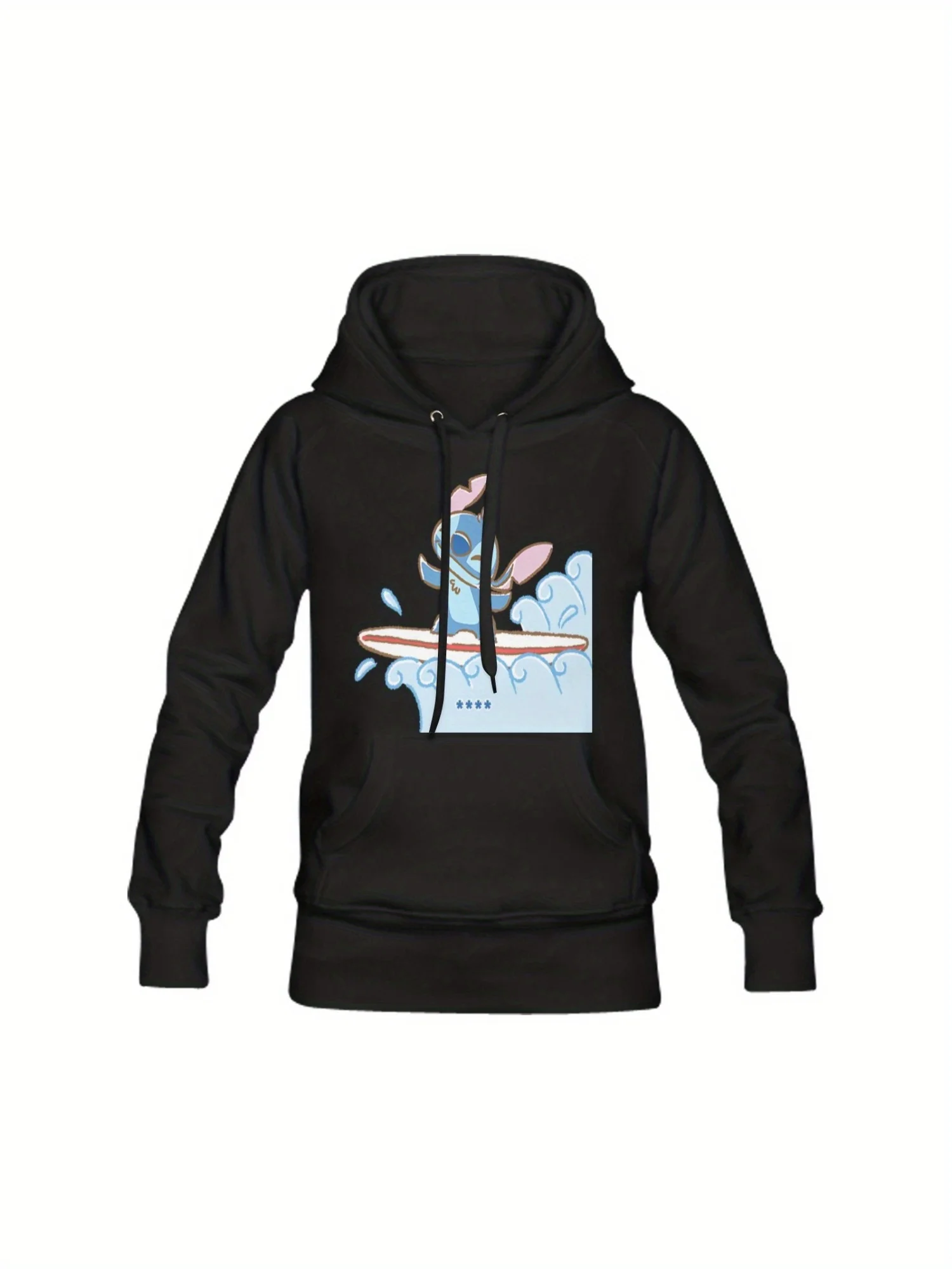 

Disney Stitch Male Sweatshirts Pocket Cartoon Print Loose Clothing Streetwear Daily Anime Men Hoodies Autumn Winter Pullover