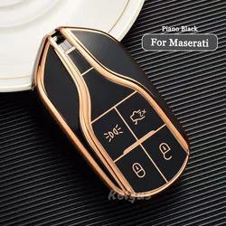 TPU Car Smart Key Case Cover Protector Shell for Maserati Levante Ghibli Quattroporte GT Granturism GranCabrio Auto Accessories