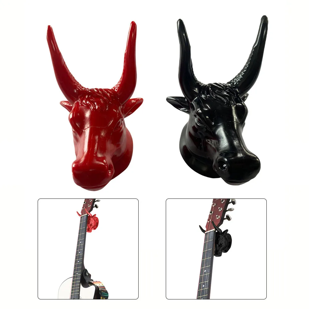 Durable Guitar Hanger Wall Mount Guitar Holder Hook Stand Parts Plastic W/Screws Accessories Black/Red Bracket