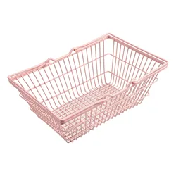 Pink Girl Mini Storage Basket Desktop Finishing Cosmetics Jewelry Storage Mini Shopping Basket Holder Desk Storage Toy