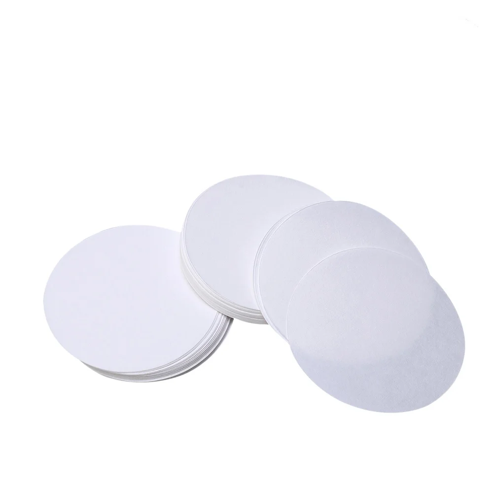 

100Pcs Qualitative Filter Paper 12.5cm White Discs Medium Flow Rate for Experiment Filtration Suitable Chemistry Applications