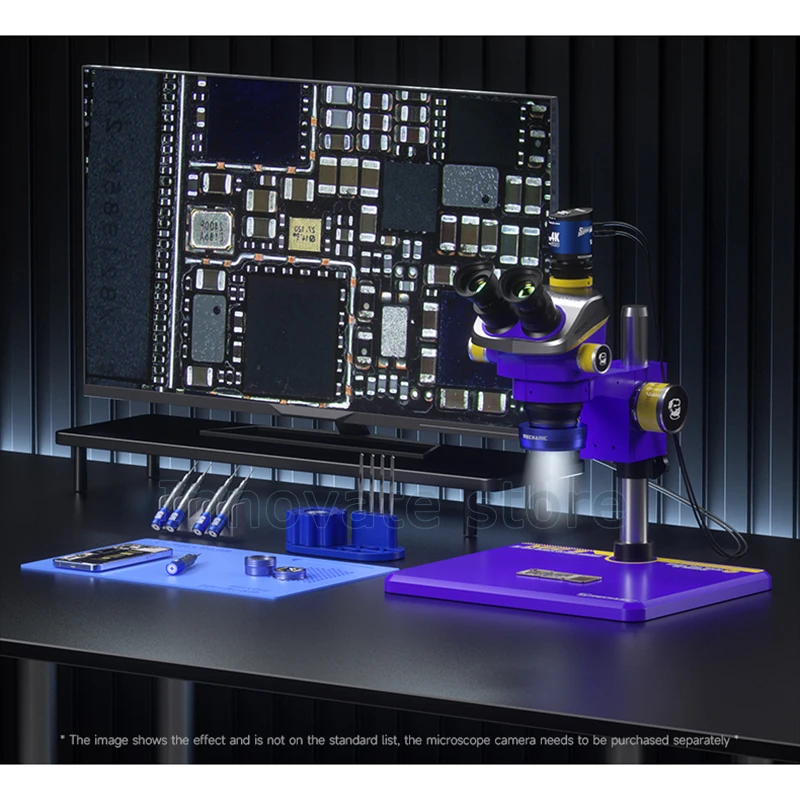 MECHANIK Mic3-B11 trinokularowy mikroskop stereoskopowy WF10X/25MM okular 7-50X ciągły zoom do telefonu PCB narzędzie do mikroskopu spawalniczego