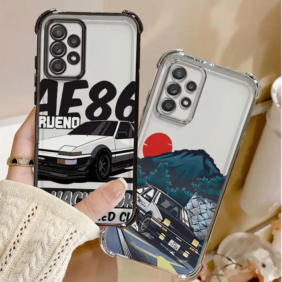 Anime I-Initial D Handyhülle für Samsung Galaxy A15 A26 A16 A33 A25 A21s A13 A35 A36 A52 A17 A24