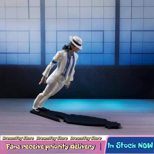 

【In Stock】Hot Michael Jackson White Clothes Moon Walk Action Figure Doll Animation Model Toy Collection Gift Holiday Toy Gift