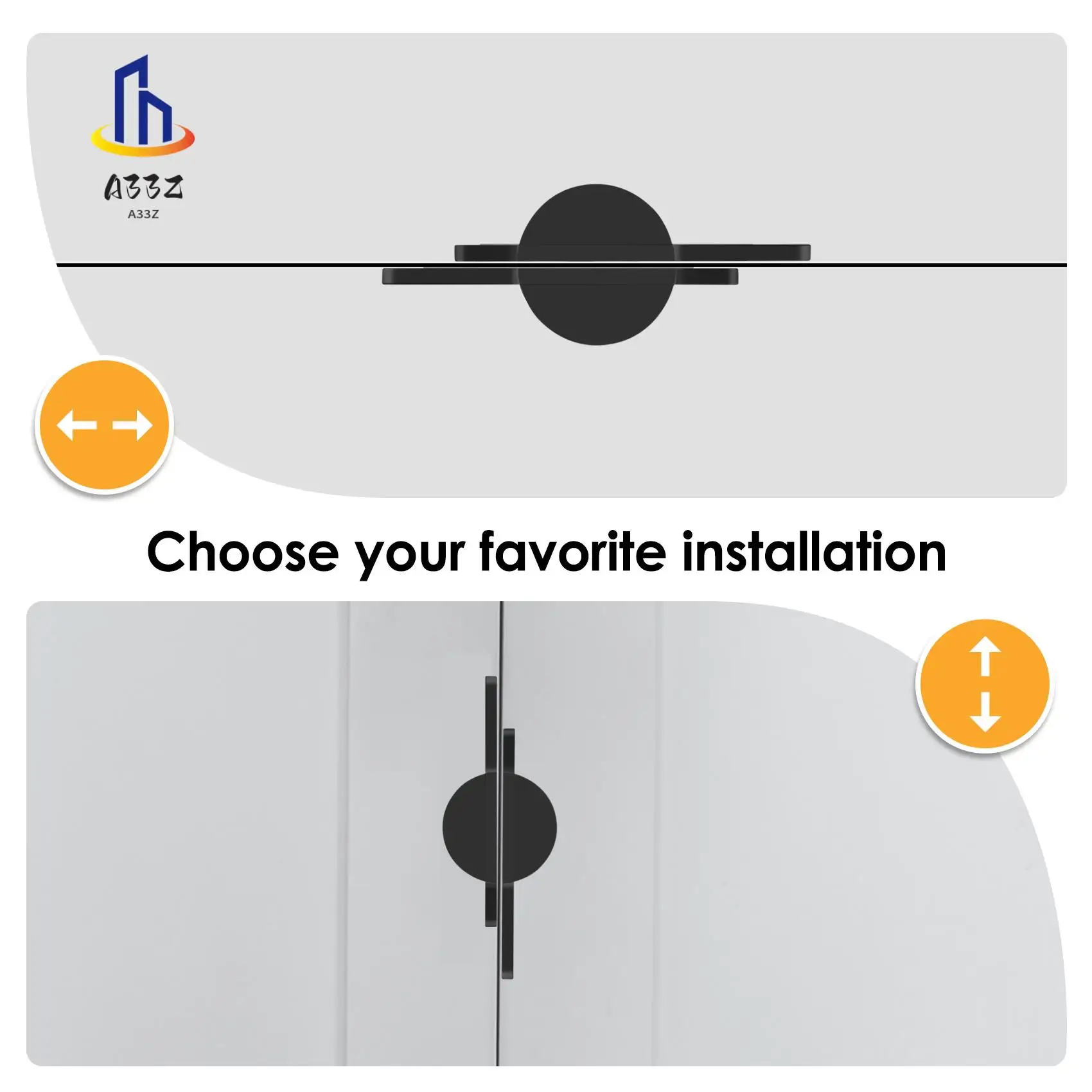 

A33Z-Простая полукруглая черная ручка в скандинавском стиле, дверная ручка шкафа, ручка из цинкового сплава