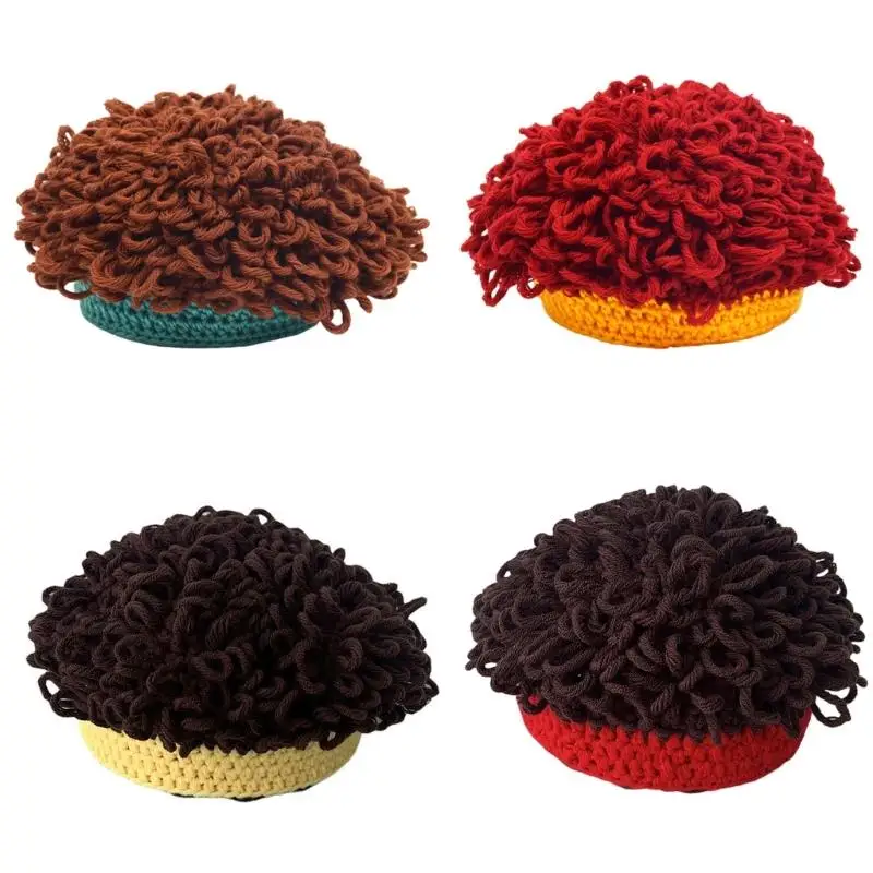 652F Funny Afro Design Cap For Boys Girls Ages 3-8 Breathable Easy Wash Party Accessory