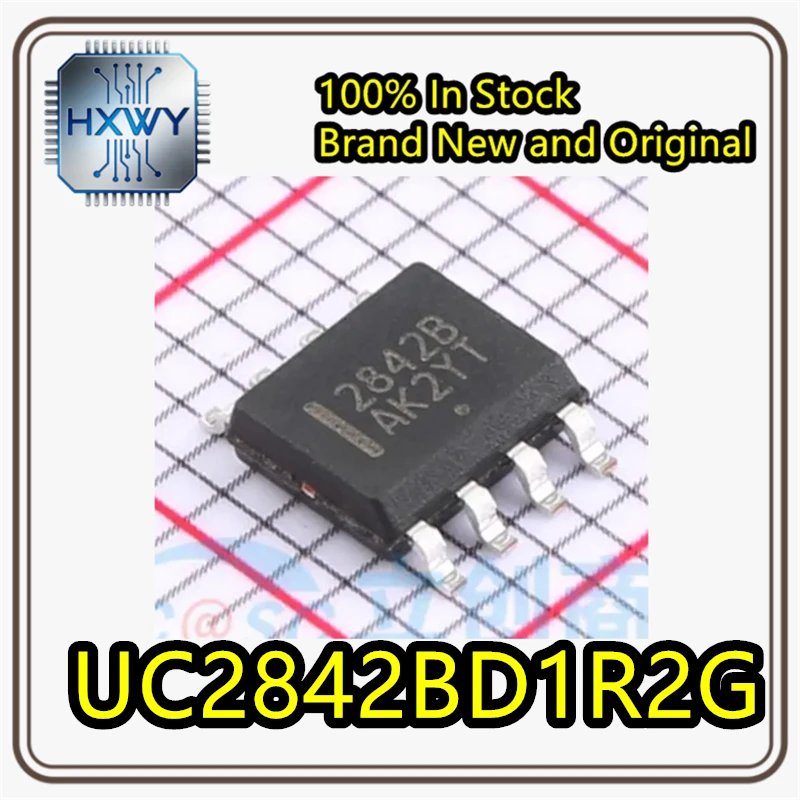 (30/100 Pieces) UC2842BD1R2G UC2842B SOP8 Current Mode PWM Controller, Brand New Original Stock, Electronic Equipment