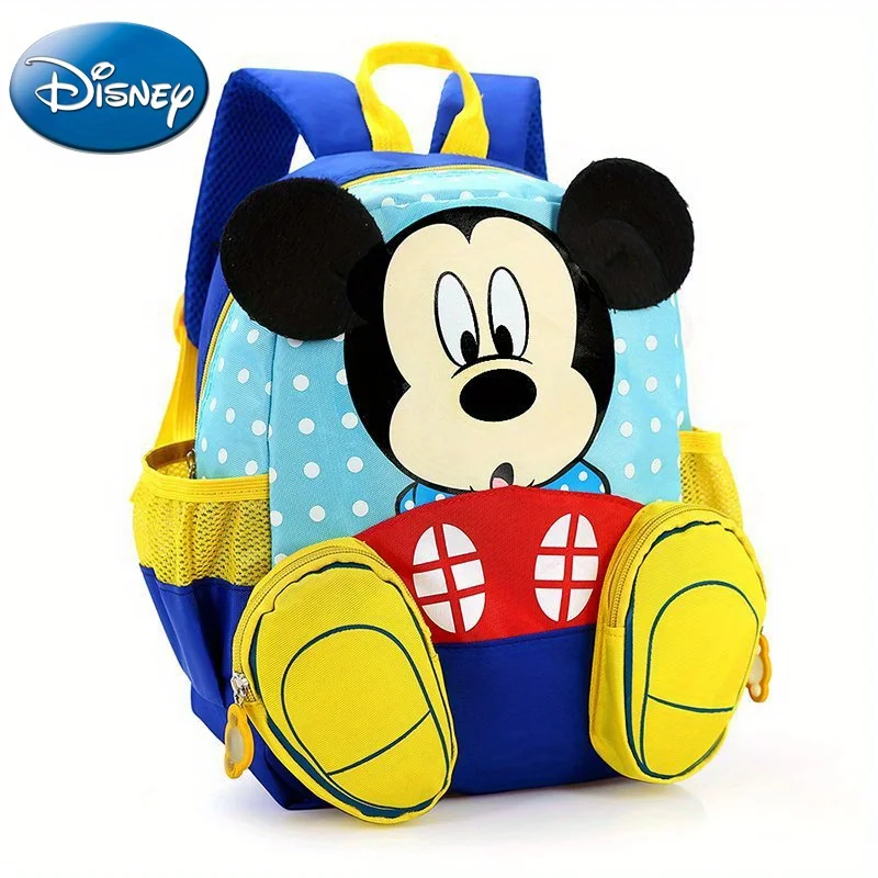 Disney Fashion Backpack For Boys Girls Mickey Minnie Kindergarten School Bags Kids Small Travel 3-5-6Yearls Old