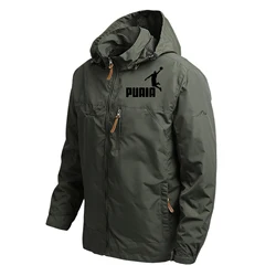2024 Winter Jacket Fashion Coat Hoodies Camping Hiking Jacket Men's Casual Waterproof Jacket Windbreaker Men Outerwear