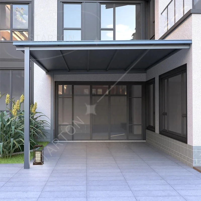 Luxury Aluminum Tile Awning  Outdoor Terrace Entrance Great Wall Board Pergola Metal Waterproof Sunshade  Plate Canopy Gazebo