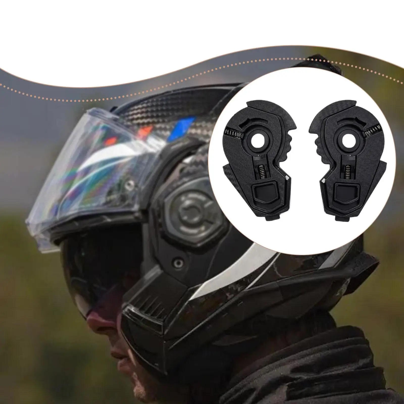 

2x Helmet Shield Base Helmet Bottom Seat Adapter Replacement Part Replace Parts Helmet Visor Fixing Base Helmet Base Mount