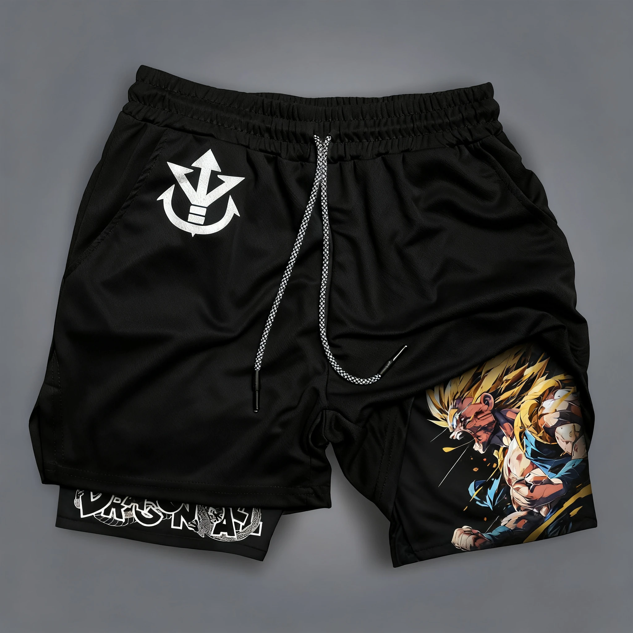 

Dragon Ball аниме мужские шорты шорты для бега эластичный пояс летние виды спорта фитнес спортивная одежда двухслойные быстросохнущие пляжные брюки