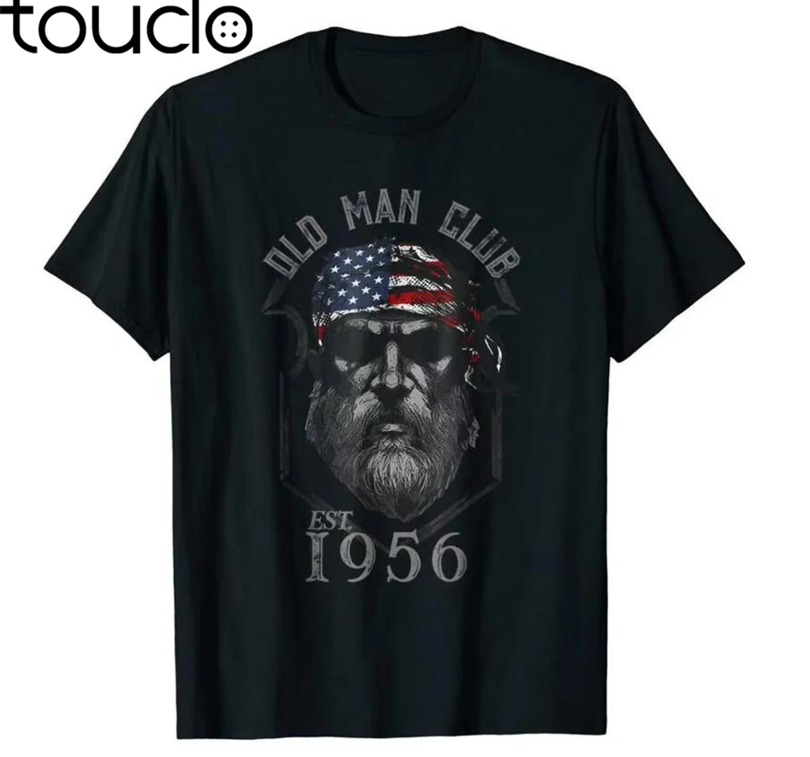 Old Man Club Est 1956 Us Flag Retirement Time Relaxing Black New Arrive Summer Printing Casual Man Tees Funny T Shirts