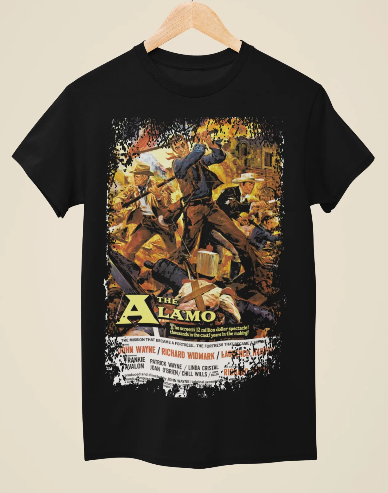 The Alamo - Western Movie Poster inspired Unisex Black T-Shirt