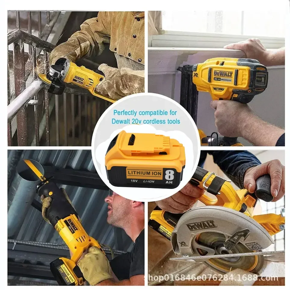 18v 5ah 6ah 8ah 5000 Lithium batterie für Dewalt Elektro werkzeuge dcb184 dcb200 wiederauf lad bares Elektro werkzeugset 20v mah Batterie