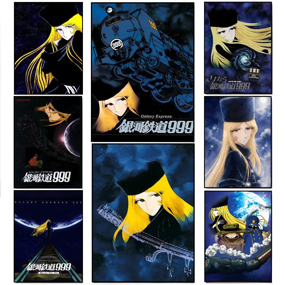 Classic Sci-Fi Anime G-Galaxy Express 999 Poster Artwork Self Adhesive Indoor Wall Hanging Room Decor Gift