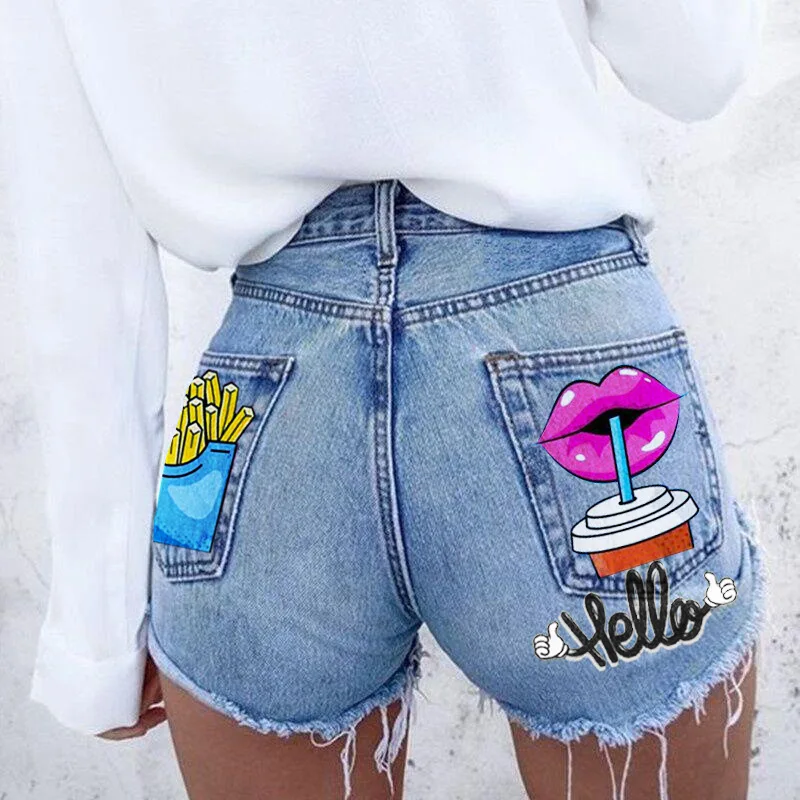 Women's Denim Shorts 2024 Summer New Sexy Women Europe And The United States Fringe Fashion Casual Plus Size Shorts