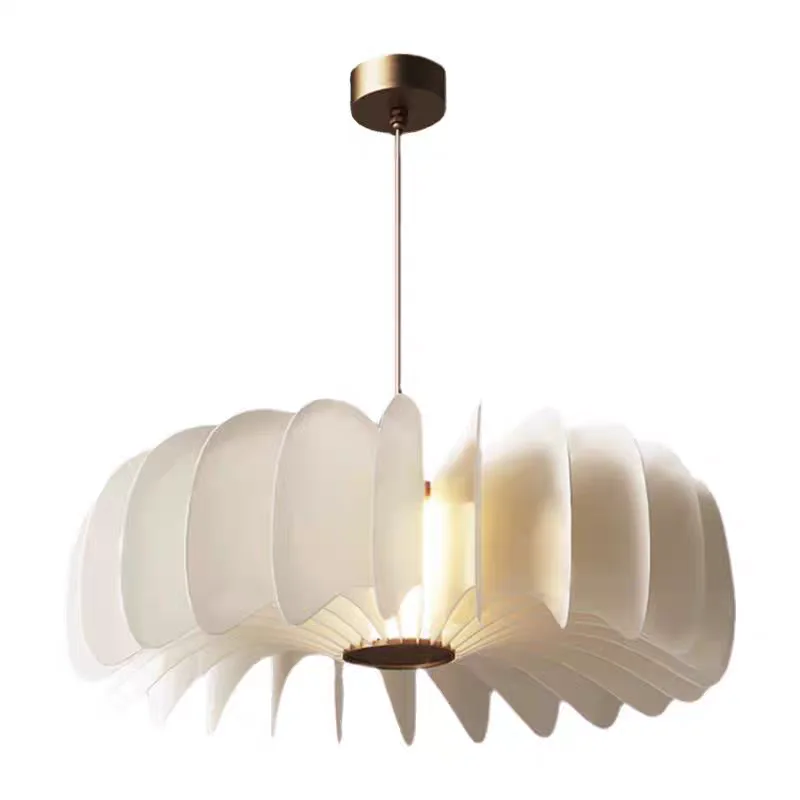 Cream led Pendant Lights for Living Dining Model Room Postmodern Bedroom Study Home Decor Nordic Indoor Chandeliers for Home