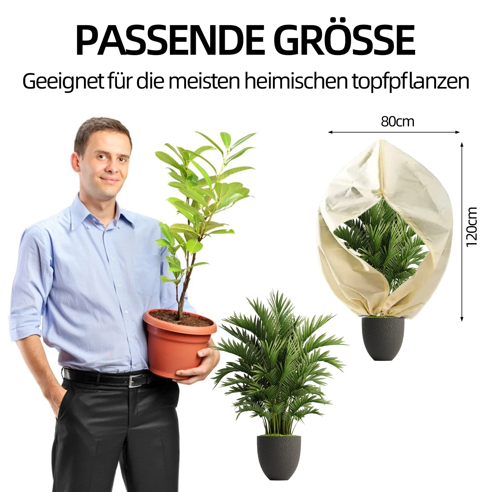 2pcs/set Versatile Application Frost Protection Cover For Different Plants Breathable Pot Plant Bag