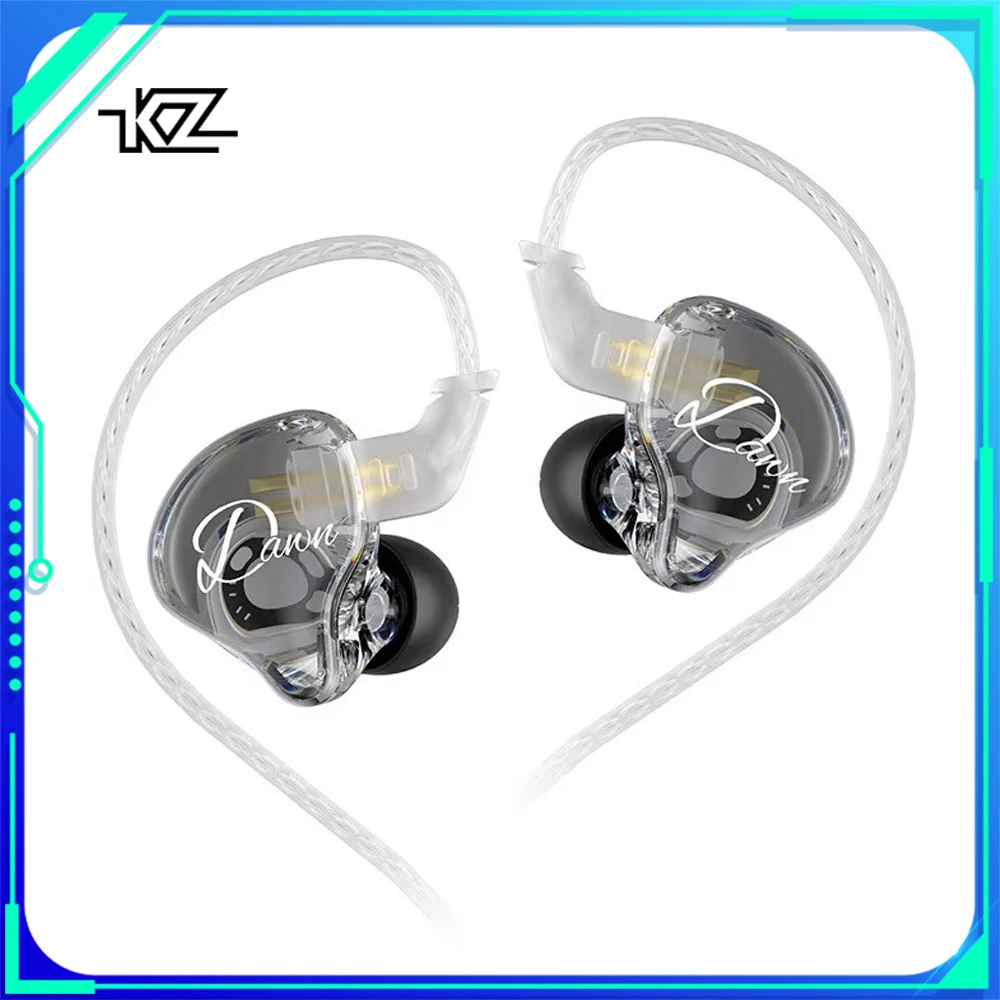 New KZ Dawn Wired In-Ear Earphones With 10mm Large-Diameter Dynamic Driver Pure Sound Quality Earbuds Custom Gaming Headset Gift