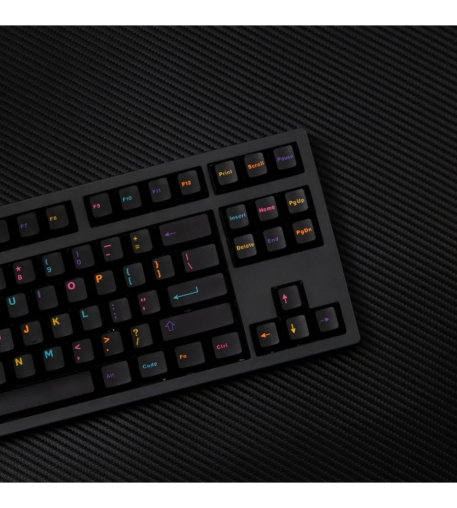 Keycap Personality Original height 121 keys ABS two-color black multicolored series 5 keycaps